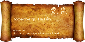 Rozenberg Helén névjegykártya